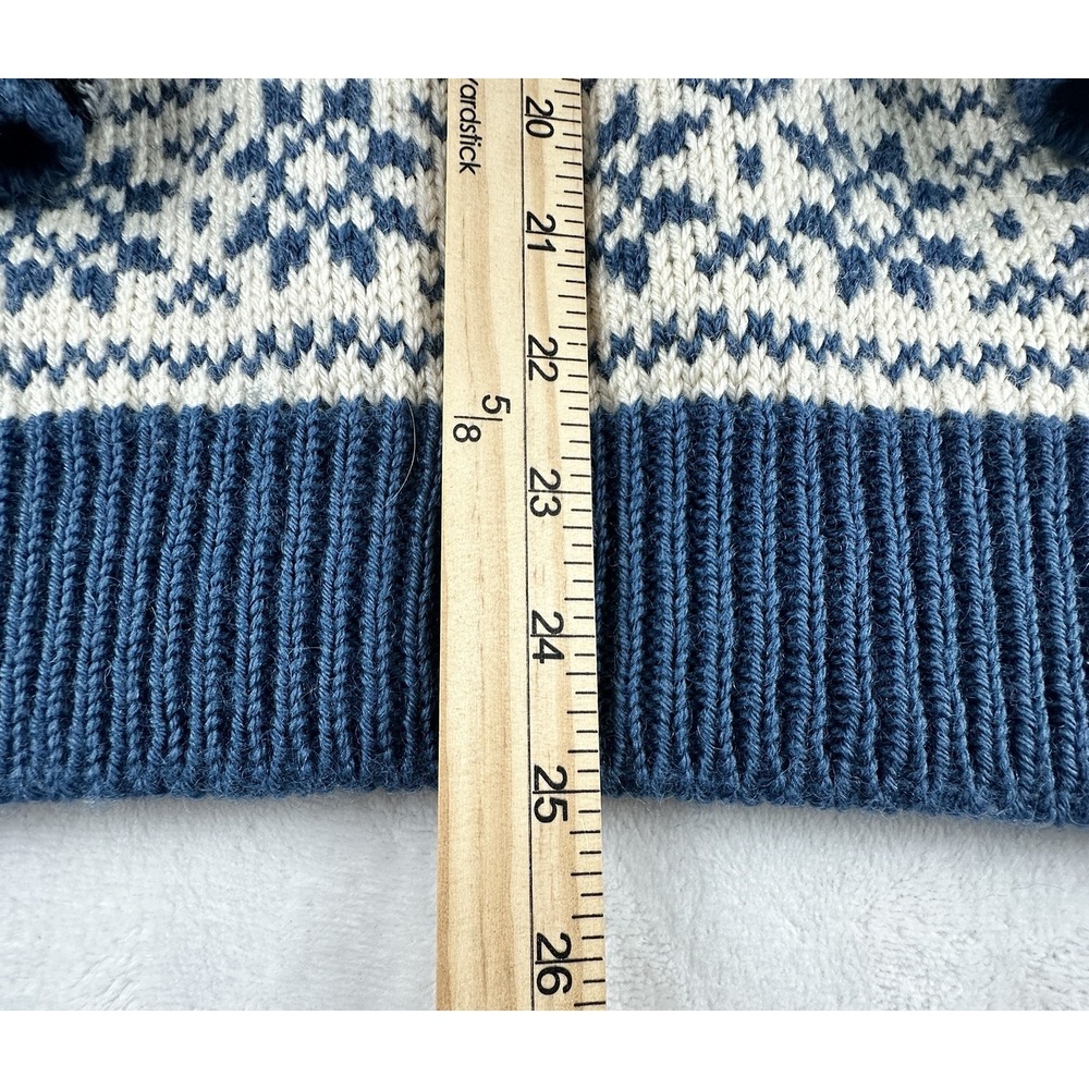 Vintage Dale of Norway Wool Cardigan Womens M Blue Fair Isle Nordic Pewter Clasp - Picture 8 of 8